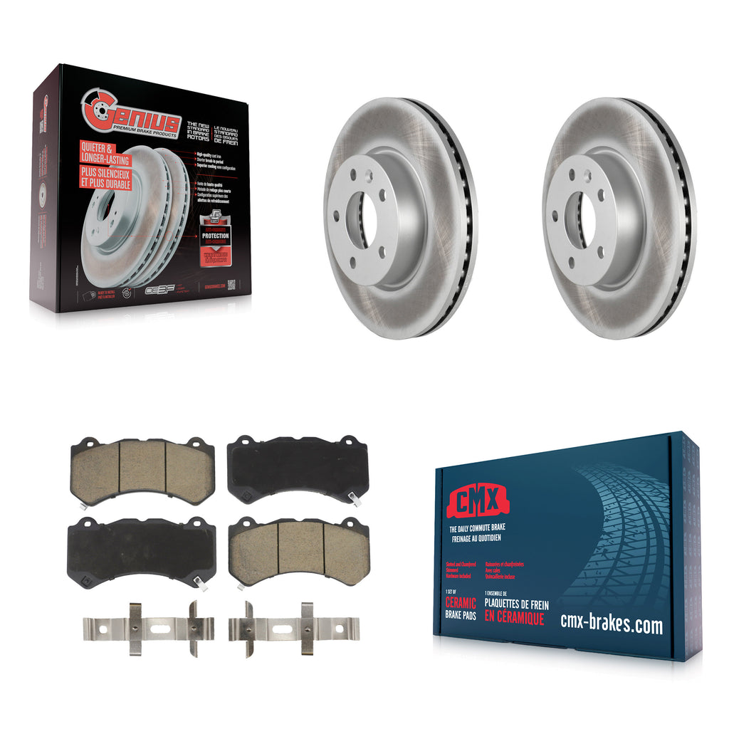 [Front] 2017 Cadillac ATS V Premium Coated Rotors & Ceramic Pads Brake Kit For Max Braking