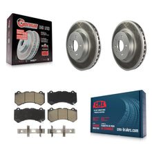 Charger l'image dans la galerie, Front Coated Disc Brake Rotors And Ceramic Pads Kit For Cadillac ATS V