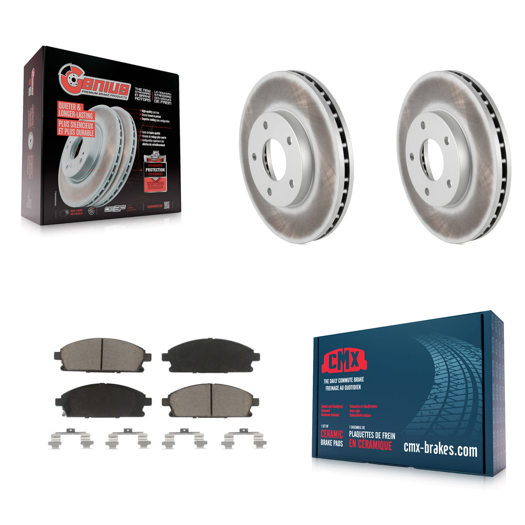 [Front] 2004-2006 Nissan X-Trail Premium Coated Rotors & Ceramic Pads Brake Kit For Max Braking