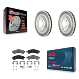 Front Coat Brake Rotor Ceramic Pad Kit For Chevrolet Trailblazer GMC Envoy Buick