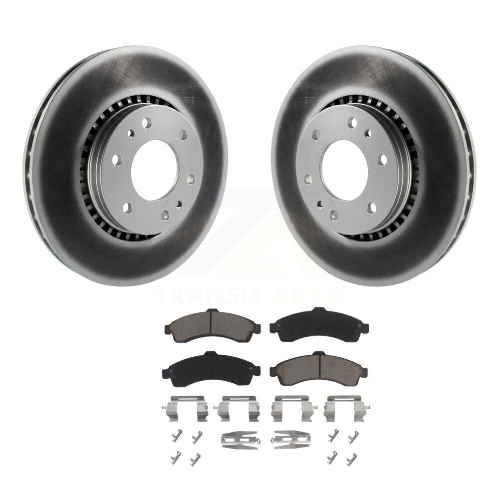 Front Coated Brake Rotor Ceramic Pad Kit For Chevrolet Trailblazer GMC EXT Envoy