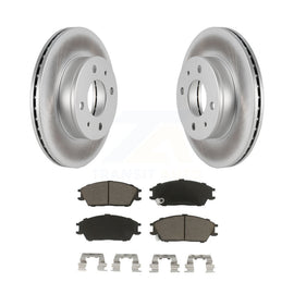 [Front] 2000-2005 Hyundai Accent Premium Coated Rotors & Ceramic Pads Brake Kit For Max Braking
