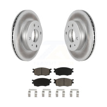 Charger l&#39;image dans la galerie, Front Coated Disc Brake Rotors Ceramic Pad Kit For 2006 Hyundai Accent Hatchback