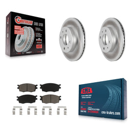 [Front] 2006 Hyundai Accent Hatchback Premium Coated Rotors & Ceramic Pads Brake Kit For Max Braking