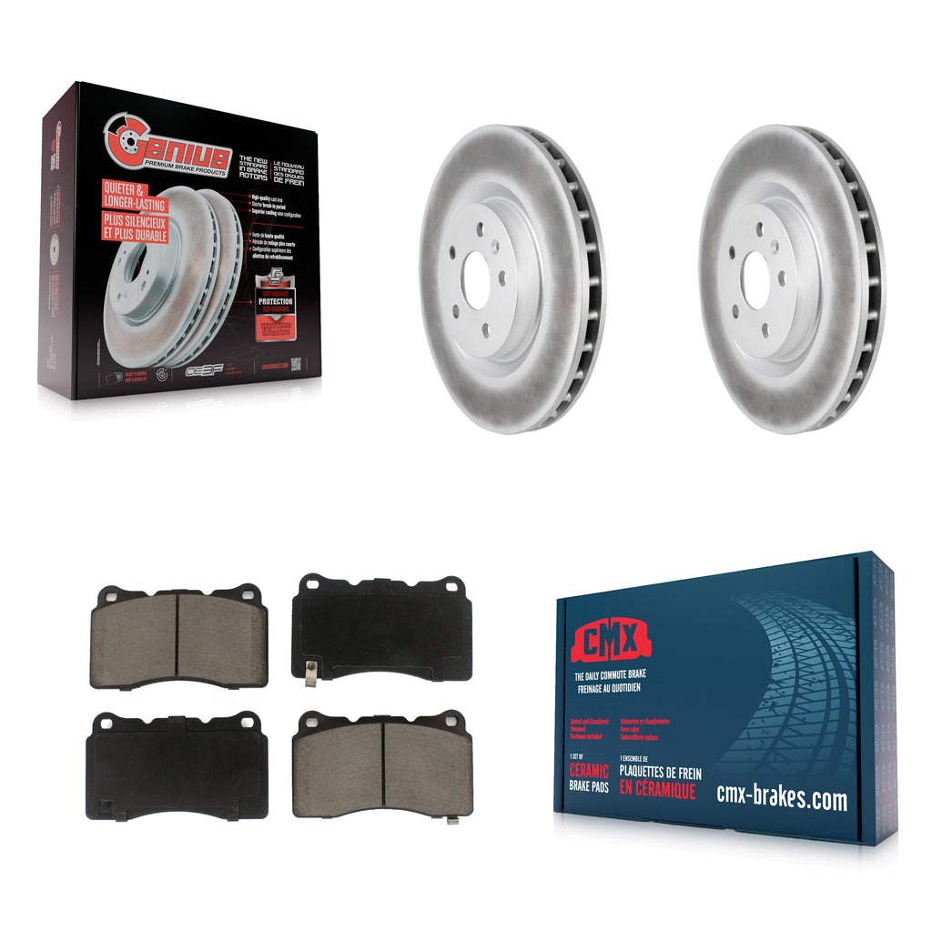 Front Coated Disc Brake Rotors And Ceramic Pads Kit For Buick Regal Pontiac G8