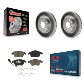 Front Coated Brake Rotor Ceramic Pad Kit For Volkswagen Jetta Beetle Golf Rabbit