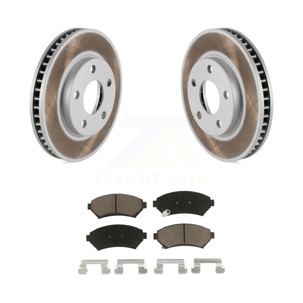 Front Coated Brake Rotor Ceramic Pad Kit For Buick LeSabre Century Pontiac Grand