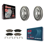 Front Coated Brake Rotor & Ceramic Pad Kit For Pontiac Grand Prix Buick LaCrosse