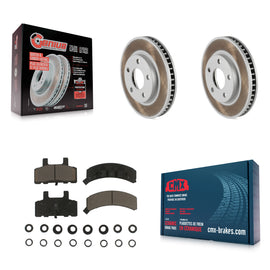 Front Coat Brake Rotor Ceramic Pad Kit For Cadillac DeVille Fleetwood 60 Special
