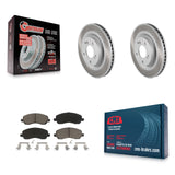 Front Coated Disc Brake Rotors And Ceramic Pad Kit For Mitsubishi Galant Eclipse