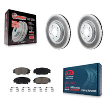 Charger l'image dans la galerie, Front Coated Disc Brake Rotors And Ceramic Pad Kit For Honda Civic Acura RSX CSX