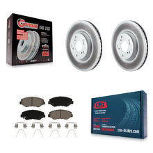 Charger l'image dans la galerie, Front Coated Disc Brake Rotor And Ceramic Pad Kit For Honda Civic CR-V Acura ILX