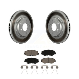 [Front] 2013 Acura ILX 2.0L Premium Coated Rotors & Ceramic Pads Brake Kit For Max Braking