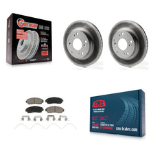 Charger l'image dans la galerie, Front Coated Disc Brake Rotors And Ceramic Pads Kit For Honda Civic