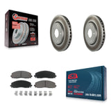 Front Coated Disc Brake Rotors And Ceramic Pads Kit For Dodge Grand Caravan