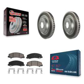 Front Coated Brake Rotors Ceramic Pad Kit For Chevrolet Buick Lucerne Impala DTS