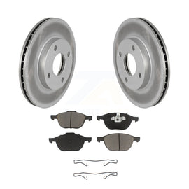[Front] 2004 Ford Focus From 04 05 Premium Coated Rotors & Ceramic Pads Brake Kit For Max Braking