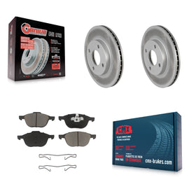 [Front] 2004 Ford Focus From 04 05 Premium Coated Rotors & Ceramic Pads Brake Kit For Max Braking