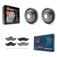 Charger l'image dans la galerie, [Front] 2000-2002 Dodge Dakota Durango Premium Coated Rotors &amp; Ceramic Pads Brake Kit For Max Braking