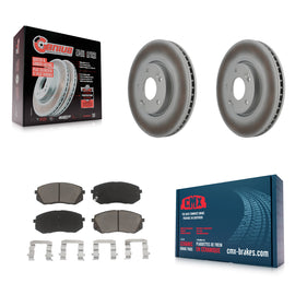 Front Coated Brake Rotor Ceramic Pad Kit For Hyundai Tucson Kia Sportage Soul EV