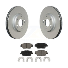 Charger l&#39;image dans la galerie, Front Coated Disc Brake Rotors And Ceramic Pad Kit For Hyundai Sonata Kia Optima