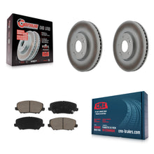 Charger l'image dans la galerie, Front Coated Brake Rotor &amp; Ceramic Pad Kit For Kia Forte Hyundai Veloster Forte5