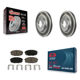 Front Coated Disc Brake Rotors And Ceramic Pads Kit For Kia Forte Koup Forte5