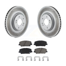 Charger l&#39;image dans la galerie, Front Coated Disc Brake Rotors And Ceramic Pad Kit For 2011-2015 Kia Optima 2.0L