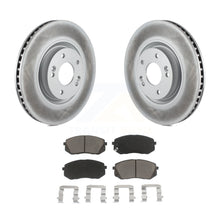 Charger l&#39;image dans la galerie, Front Coated Brake Rotor &amp; Ceramic Pad Kit For Hyundai Tucson Sonata Kia Cadenza