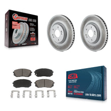 Charger l'image dans la galerie, Front Coated Brake Rotor &amp; Ceramic Pad Kit For Hyundai Tucson Sonata Kia Cadenza