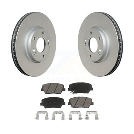 [Front] 2014-2017 Kia Rondo Premium Coated Rotors & Ceramic Pads Brake Kit For Max Braking