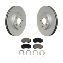 Charger l&#39;image dans la galerie, Front Coated Disc Brake Rotors And Ceramic Pads Kit For 2017-2019 Kia Soul EV