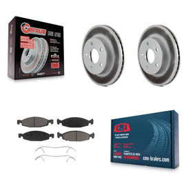 Front Coated Disc Brake Rotors And Ceramic Pads Kit For Jeep Grand Cherokee