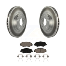 Charger l&#39;image dans la galerie, Front Coated Disc Brake Rotors And Ceramic Pads Kit For 2002-2004 Honda CR-V