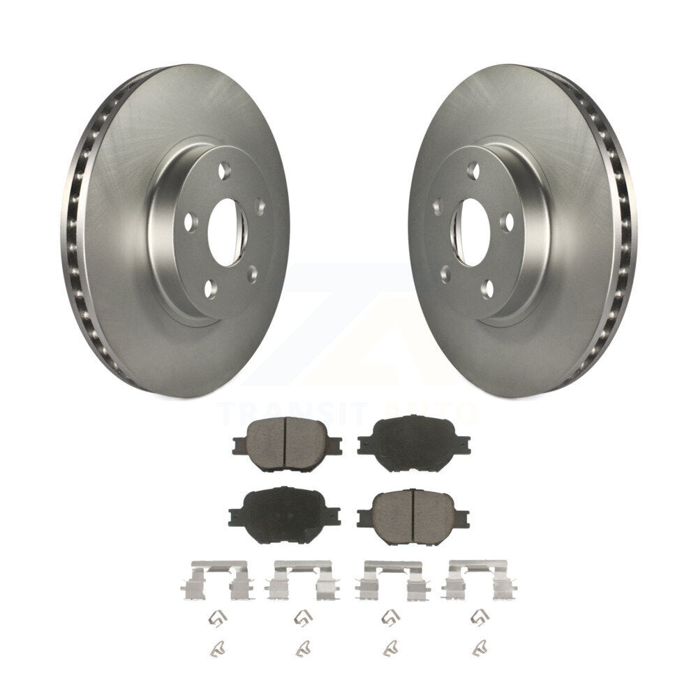 Front Coated Disc Brake Rotors And Ceramic Pads Kit For Scion tC Toyota Celica