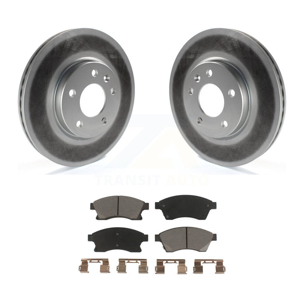 Front Coated Brake Rotor & Ceramic Pad Kit For Chevrolet Cruze Buick Verano Volt