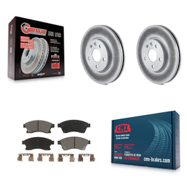 Front Coated Disc Brake Rotors Ceramic Pad Kit For Chevrolet Cruze Sonic Limited