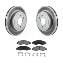 Charger l&#39;image dans la galerie, Front Coated Disc Brake Rotors And Ceramic Pads Kit For 2003-2004 Dodge Dakota