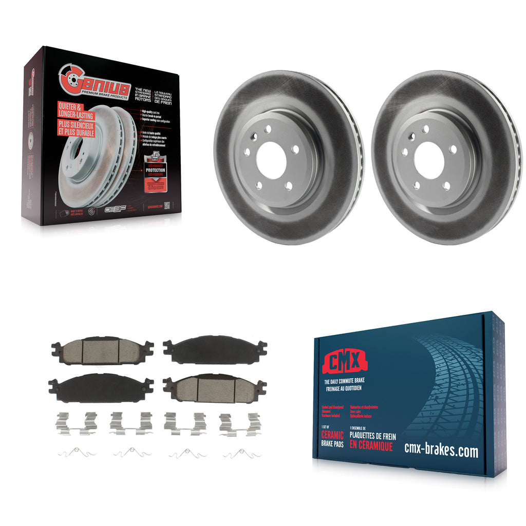 Front Coat Brake Rotor Ceramic Pad Kit For Ford Explorer Taurus Flex Lincoln MKT
