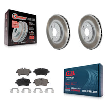 Charger l'image dans la galerie, Front Coated Brake Rotor Ceramic Pad Kit For Mercedes-Benz C240 CLK350 C320 C280