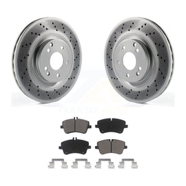 Front Coated Disc Brake Rotors And Ceramic Pad Kit For Mercedes-Benz SLK280 C320