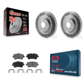 Front Coated Disc Brake Rotors And Ceramic Pad Kit For Mercedes-Benz SLK280 C320