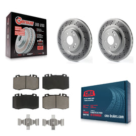 Front Coated Disc Brake Rotor Ceramic Pad Kit For Mercedes-Benz C230 C320 SLK350