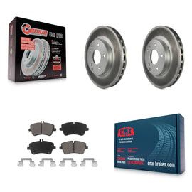 Front Coated Disc Brake Rotors And Ceramic Pads Kit For Mercedes-Benz C230 C240