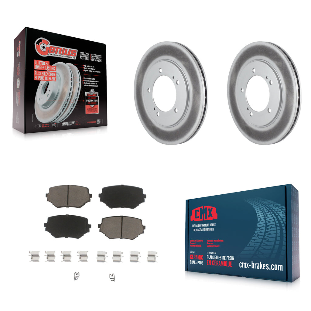 Front Coated Disc Brake Rotors And Ceramic Pads Kit For Suzuki Grand Vitara XL-7