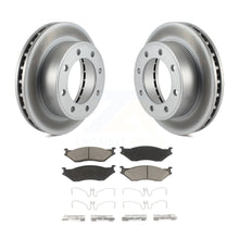 Charger l&#39;image dans la galerie, Front Coated Disc Brake Rotors &amp; Ceramic Pad Kit For Ford F-550 Super Duty F-450