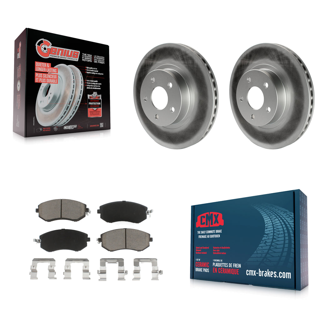 Front Coated Disc Brake Rotors Ceramic Pad Kit For Subaru Impreza Scion FR-S BRZ