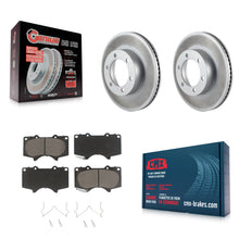 Charger l'image dans la galerie, Front Coated Disc Brake Rotors And Ceramic Pads Kit For Toyota Tundra Sequoia