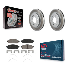 [Front] 2009 Ford F-150 With 6 Lug Wheels Premium Coated Rotors & Ceramic Pads Brake Kit For Max Braking