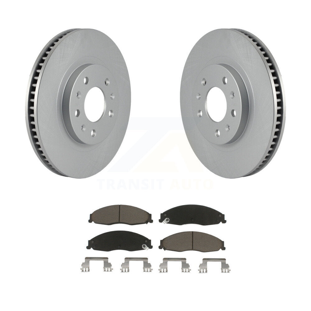 Front Coat Brake Rotor Ceramic Pad Kit For Cadillac CTS With Standard Suspension